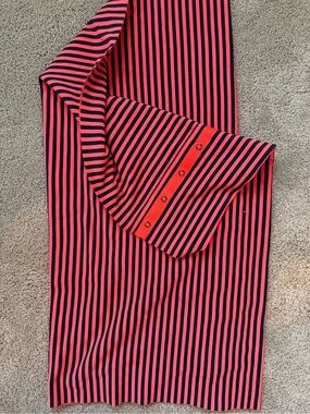 lululemon athletica Wrap scarf Coral Pink and Navy Striped